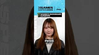 Rise Kudo takes Silver in the Monster Energy Women's Snowboard Superpipe at X Games Aspen 2026