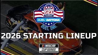 2026 Duel #1 at Daytona | STARTING LINEUP