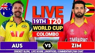 🔴Live: Australia vs Zimbabwe, T20 World Cup Match 19 | AUS vs ZIM | live Score, Commentary& Analysis