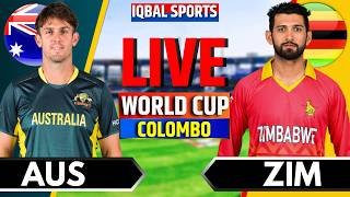 🔴Live: Australia vs Zimbabwe,  T20 World Cup |  Live Cricket Match Today | AUS vs ZIM | Iqbal Sports