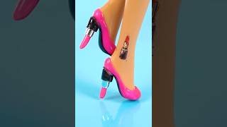 Barbie "Lipstick" SHOES !! Made with Nail Gel