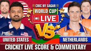 United States of America vs Netherlands | USA vs NED | Cricket Live Score & Commentary