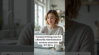 Conduent is hiring for Benefits Amin $17.50 per hour. #workfromhome #remotework