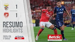 Resumo: Benfica 1-1 Santa Clara (Liga 25/26 #5)