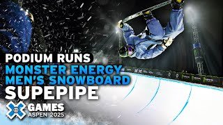 Monster Energy Men’s Snowboard SuperPipe: Top 3 Medal Runs | X Games Aspen 2025