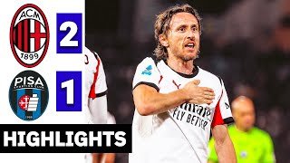 Pisa - Milan 1-2 HIGHLIGHTS | Serie A 2025/26
