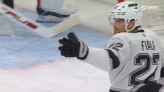 Kevin Fiala turns a semi-breakaway into a wraparound goal, giving Kings the lead.