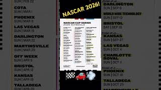 2026 NASCAR Cup series schedule is released! #nascar #nascarracing #nascarcupseries #daytona500