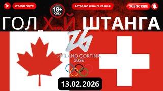 КАНАДА VS ШВЕЙЦАРИЯ. Хоккей на Олимпийских играх - Мужчины 2026. Прогноз матча/ставка.