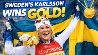 frida karlsson Wins Gold in Women’s Skiathlon at Milano Cortina 2026, ebba anderson,jonna sundling