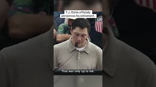 T.J. Oshie officially announces his retirement from the NHL 👏 (🎥 via @capitals/TT)