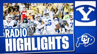 BYU vs COLORADO || RADIO HIGHLIGHTS || BYU FOOTBALL