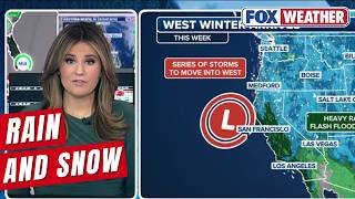 Wet Pattern Of Rain And Snow Beginning For California Today