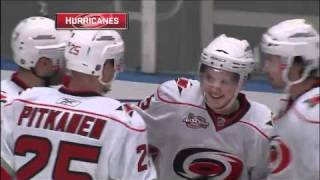Jeff Skinner roofs a backhand 10/29/10