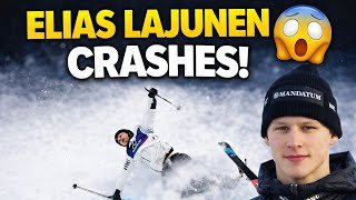 Elias Lajunen Horrific Crash ,Big Air crash, Milano Cortina, Elias Lajunen , elias syrja crash 