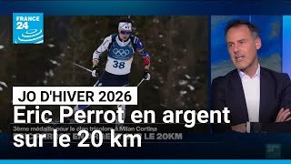 JO d'hiver 2026 : le biathlète Éric Perrot médaillé d'argent sur l'individuel • FRANCE 24