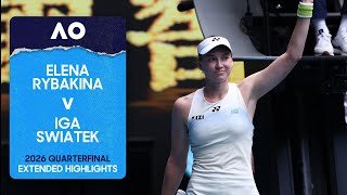 Elena Rybakina v Iga Swiatek Extended Highlights | Australian Open 2026 Quarterfinal