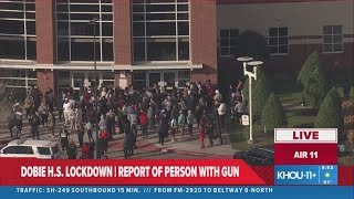 Dobie High School in Pasadena ISD on lockdown after reports of person with gun on campus