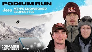 Jeep Men’s Snowboard Slopestyle: Top 3 Medal Runs | X Games Aspen 2026