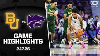 Baylor vs. Kansas State Game Highlights | 2025-26 Big 12 Men’s Basketball