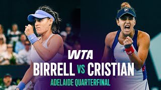 Kimberly Birrell vs. Jaqueline Cristian | 2026 Adelaide Quarterfinal | WTA Match Highlights