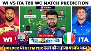 WI vs ITA Dream11, WI vs ITA Dream11 Prediction, West Indies vs ItalyT20 Team Today
