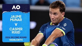 Jaume Munar v Casper Ruud Highlights | Australian Open 2026 Second Round