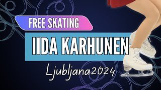 Iida KARHUNEN (FIN) | Junior Women Free Skating | Ljubljana 2024