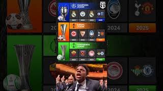 Last 3️⃣ winners of UCL, UEL & Conference League!🏆⚽#championsleague #europaleague #conferenceleague