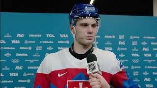 Team Slovakia Juraj Slafkovský post-game interview (vs Team Finland)