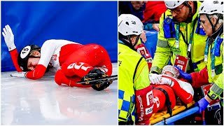 Poland star Kamila Sellier stretchered after crash short track Winter Olympic
