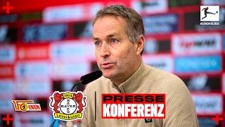 PK mit Kasper Hjulmand vor Union Berlin 🆚 Bayer 04 Leverkusen | Bundesliga, 23. Spieltag