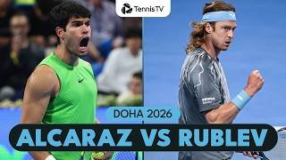 Carlos Alcaraz vs Andrey Rublev Shotmaking EPIC | Doha 2026 Semi-Final Highlights
