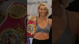 An INTENSE final face off between Mikaela Mayer and Sandy Ryan 😳 #boxing🥊 #ryan #mayer