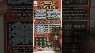 $10 Golden Casino scratch off Illinois Lottery