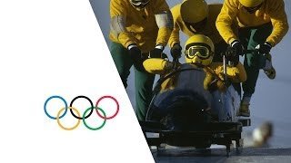 Jamaican Bobsleigh Team Debut At Calgary 1988 Winter Olympics