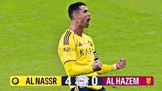 RONALDO BRACE🔥⚽⚽FULL HIGHLIGHT AL HAZEM VS AL NASSR | SAUDI LEAGUE 25/2026 | FANSCAM
