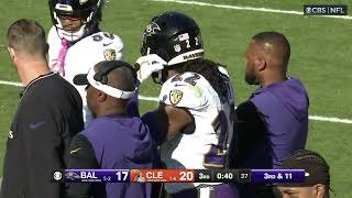 Jeremiah Owusu-Koramoah CARTED OFF Afer Big Derrick Henry Collision | Ravens vs Browns 2024