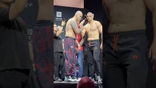 Сергей Спивак и его соперник Анте Делия встретились перед их боем на UFC Houston