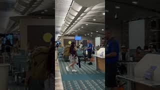 Wild Video Shows Passenger’s Violent Outburst at Orlando Airport After Missing Flight #shorts