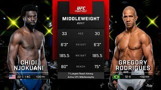 gregory rodrigues VS CHIDI NJOKUANI NO UFC 283 NO peso-médio