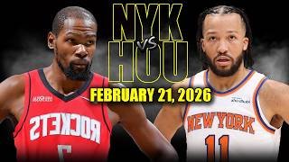 New York Knicks vs Houston Rockets Full Game Highlights – February 21, 2026 | NBA Season