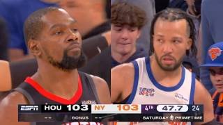 WILD Final 2 Minutes to New York Knicks vs Houston Rockets