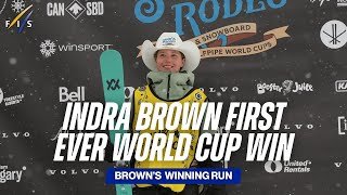 15-year-old Indra Brown takes home her first ever World Cup victory | FIS Freestyle Skiing