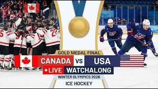 Canada vs USA LIVE 🔴 Ice Hockey Gold Medal Final | Winter Olympics 2026 Watchalong