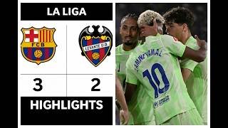 Barça  vs Levante  (3-2) – Duel intense en Liga