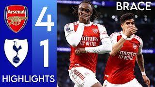 arsenal vs tottenham 4-1 extended highlights |  Viktor Gyökeres & Eberechi Eze Brace