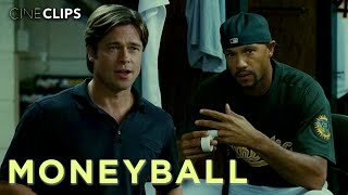 Billy Pays Him To Get On First Base (ft. Brad Pitt & Philip Seymour Hoffman) | MoneyBall | CineClips