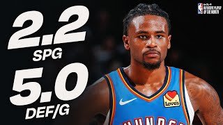 Cason Wallace Named @kia  Western Conference Defensive Player of the Month