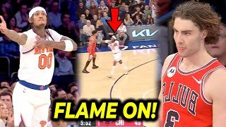 FLAMETHROWER! Naghalimaw si Jordan Clarkson, standing ovation ang crowd kay JC! | Bulls vs Knicks